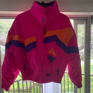 Retro vintage 80s ski jacket